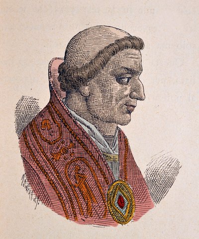 Portret van paus Johannes V (685-686) door Italian School