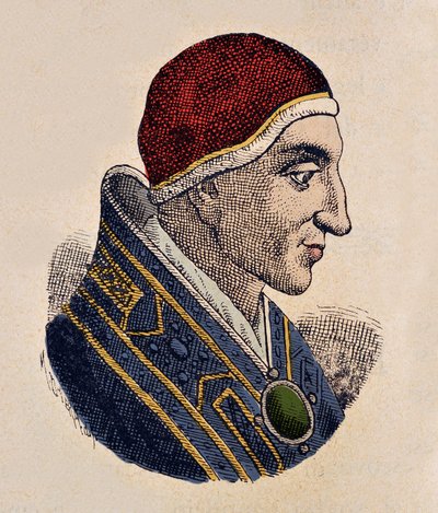 Portret van paus Johannes XV (985-996) door Italian School