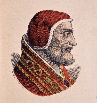 Portret van paus Johannes XXI (1276-1277) door Italian School