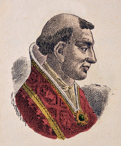 Portret van paus Leo VI (928-929) door Italian School