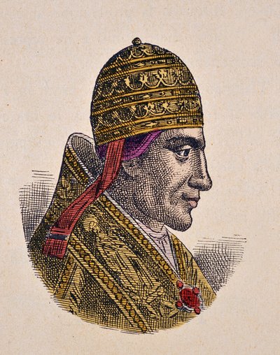 Portret van paus Nicolaas II (1058-1061) door Italian School