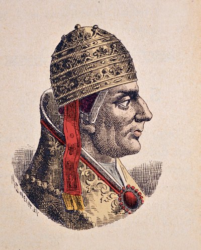 Portret van paus Nicolaas IV (1288-1292) door Italian School