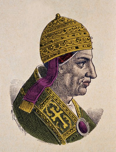 Portret van Paus Nicolaas I de Grote (858-867) door Italian School