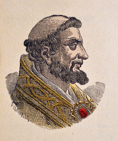 Portret van Paus Pelagius I (556-561) door Italian School