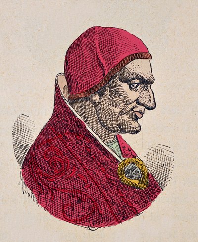 Portret van paus Sabinianus (604-606) door Italian School