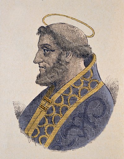 Portret van Paus Sergius I (687-701) door Italian School