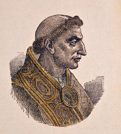 Portret van paus Severinus (638-640) door Italian School