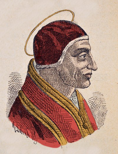 Portret van paus Sixtus II (258) door Italian School