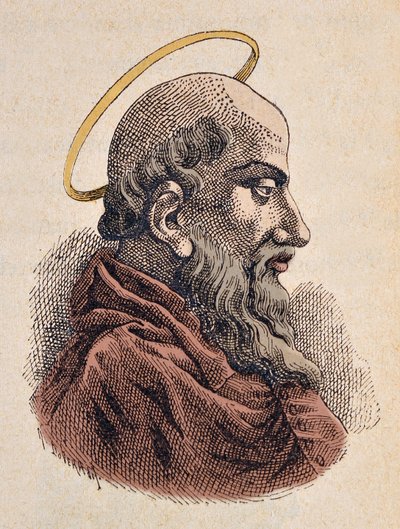 Portret van paus Sixtus I (115-125) door Italian School