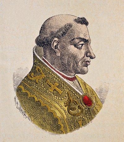 Portret van paus Valentinus door Italian School