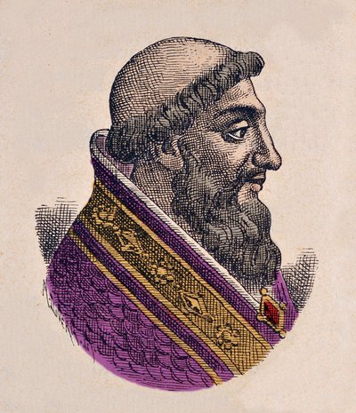 Portret van paus Victor II (1055-1057) door Italian School