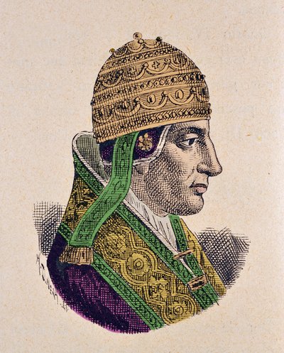Portret van paus Celestinus V (1294) door Italian School