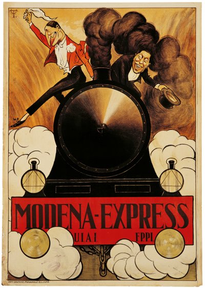 Poster die de Modena Express adverteert door Italian School