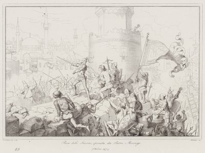 Verovering van Smyrna door Pietro Mocenigo door Italian School