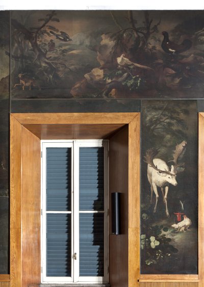 Rendieren, hanen en andere dieren, Mythe van Orpheus door Italian School