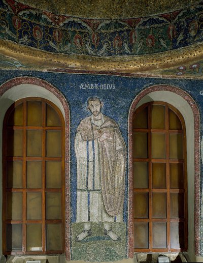 Voorstelling van Sint Ambrosius van Milaan door Italian School