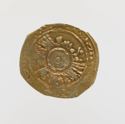 Achterzijde van de Tari van Amalfi met pseudo-kufische epigrafie (goud) door Italian School