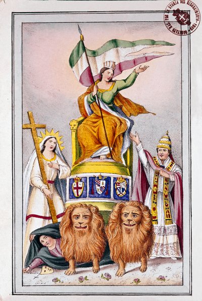 Risorgimento: propagandaposter voor de pauselijke staten: 