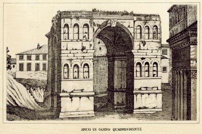 Rome: Arco Di Giano Quadrifronte door Italian School