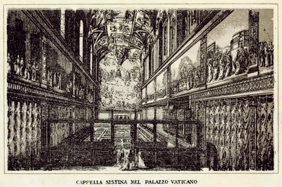 Rome: Cappella Sistina in het Vaticaan door Italian School
