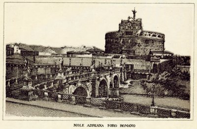 Rome: Engelenburcht en Forum Romanum door Italian School