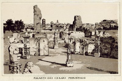Rome: Paleis van de Caesars, Peristilium door Italian School