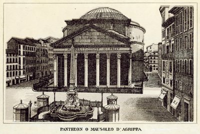 Rome: Pantheon of Mausoleum van Agrippa door Italian School