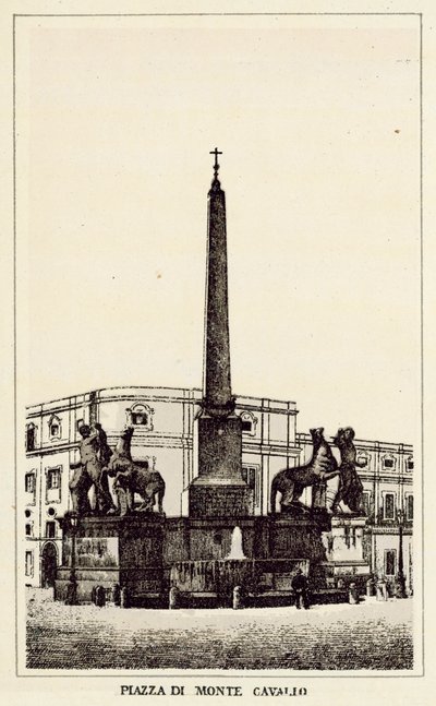 Rome: Piazza di Monte Cavallo door Italian School