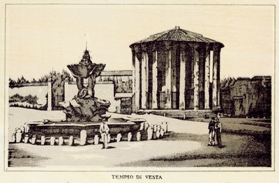 Rome: Tempel van Vesta door Italian School