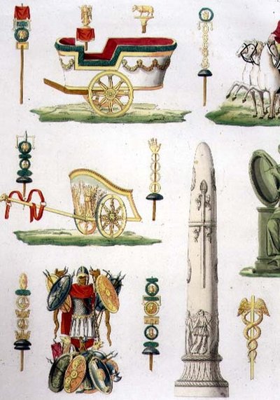 Romeinse Strijdwagens, Trofeeën en Militaire Monumenten, detail van plaat 20, klasse 5 van Deel I van 