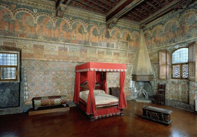 Kamer van de Castellana di Vergi met fresco