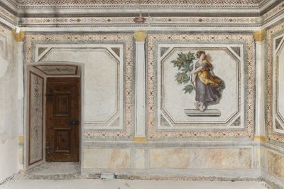 Muziekkamer (fresco) door Italian School