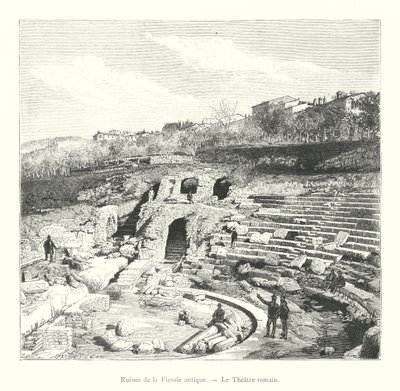 Ruïnes van het Oude Fiesole, Het Romeinse Theater door Italian School