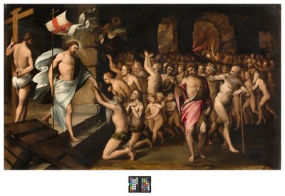 Sacristie, Christus daalt af naar de limbo, Onbekend XVI eeuw door Italian School
