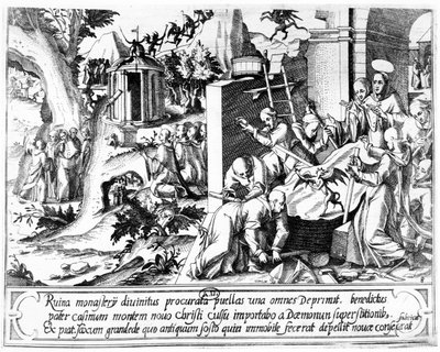 Sint Bruno Sticht het Kartuizerklooster door Italian School