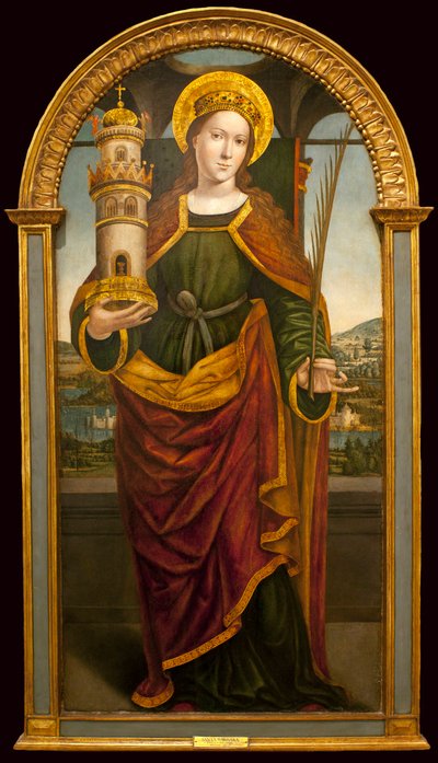 Sint Barbara door Italian School