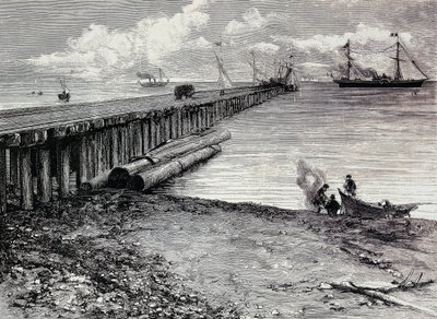 San Leon mijn, instapdek van erts voor Maddalena, gravure, Sardinië, Italië door Italian School