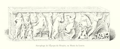 Sarcophaag uit de Tijd van het Keizerrijk, in het Louvre Museum door Italian School