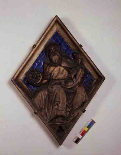Saturnus, reliëftegel van de Campanile door Italian School