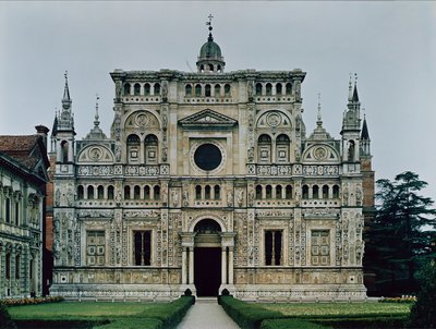 Schermgevel van het Kartuizerklooster, begonnen in 1473 door Italian School