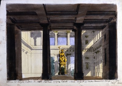 Decorontwerp voor "Poliuto", Teatro Comunale, Faenza, 1857 door Italian School