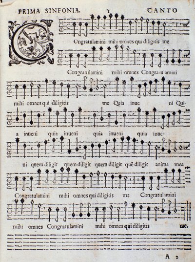 Bladmuziek voor Concerto 5 in Canzoni alla francese door Adriano Banchieri door Italian School