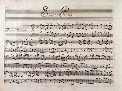 Bladmuziekpagina voor 