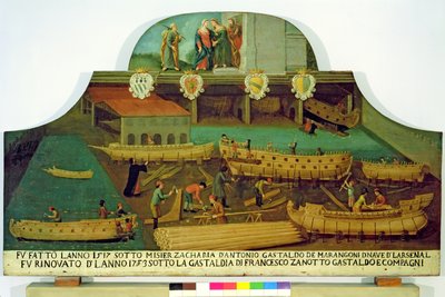 Bord voor de familie Marangoni van scheepsbouwers, Venetiaans, 1517 door Italian School