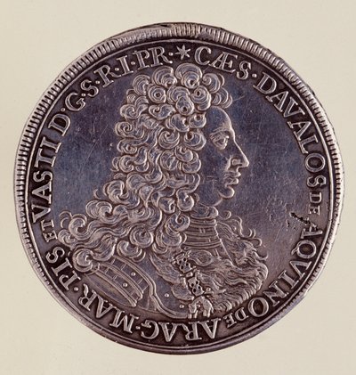 Zilveren munt (thaler) uit Napels: Cesare Michelangelo d