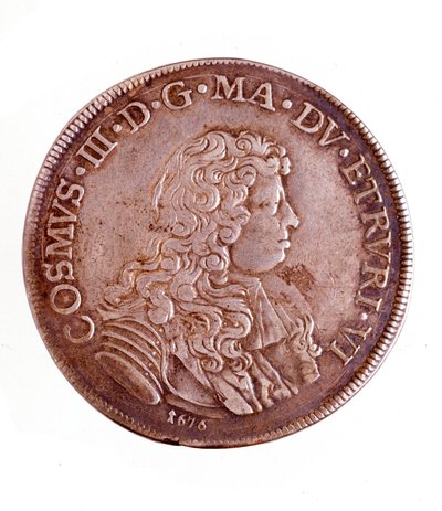 Zilveren piastra uit Florence, regeerperiode van Cosimo III de