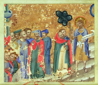 St. Johannes de Doper die predikt door Italian School
