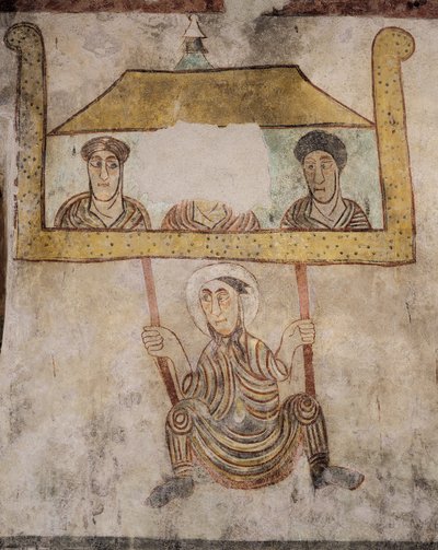 St. Proculus zwaaiend aan touw (detail) door Italian School