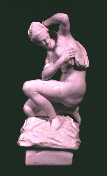 Beeldje, naar een bronzen beeld van Giambologna (1529-1608) Vinovo fabriek, eind 18e eeuw door Italian School