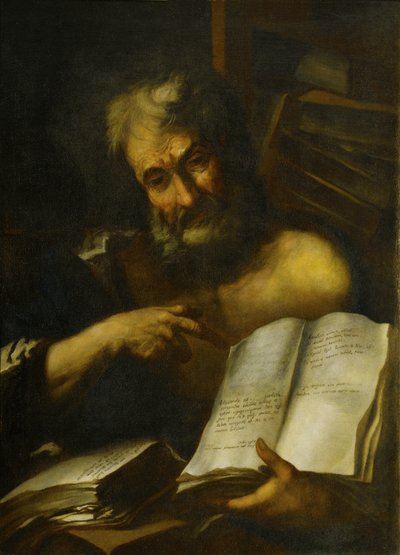 Studie van een Mannenhoofd: Een van de Vaders, 1699 door Italian School